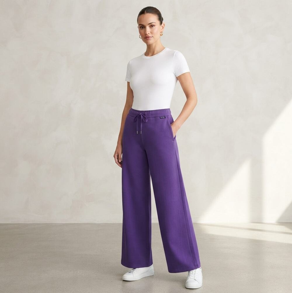 SPANX AirEssentials Wide Leg Pants Dark Purple 50239R Super Fabric